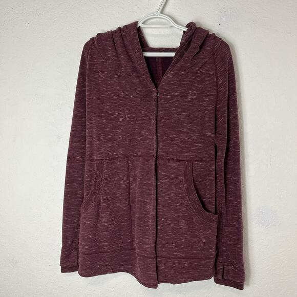Lululemon Find Your Centre Wrap Jacket Heathered Marled Rust Berry Size 4 - Picture 6 of 12